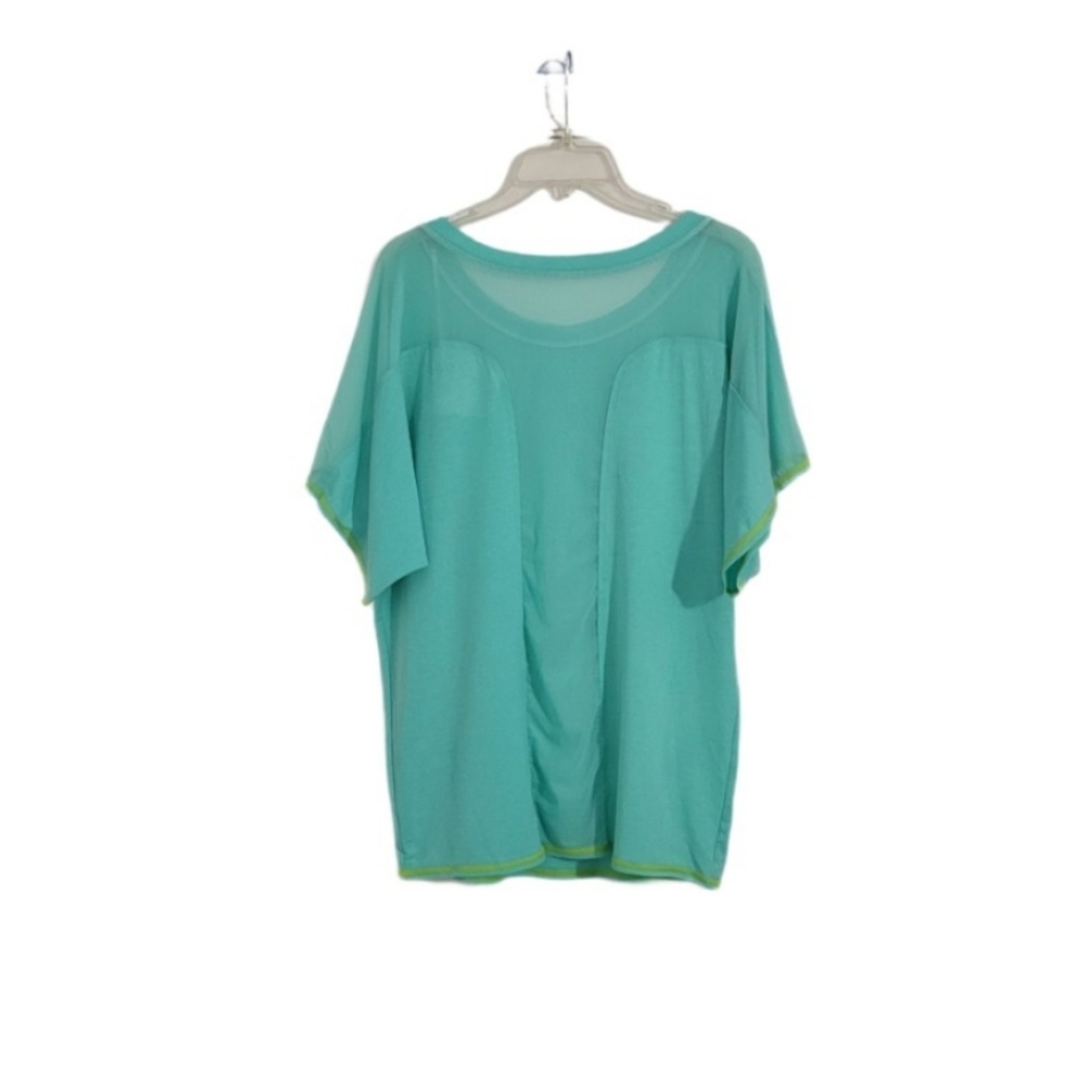 Trina Turk    Women's XL    T-Shirt   Top   Aqua - Picture 2 of 12